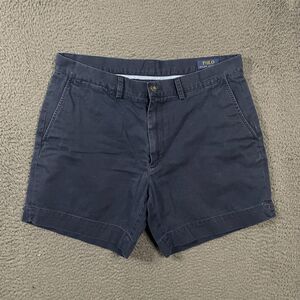 Polo Ralph Lauren Shorts Mens 34 Blue Classic Fit 6" Chino Flat Front Preppy